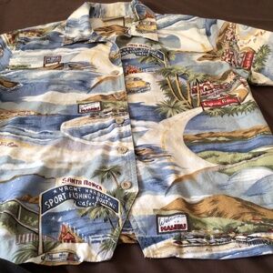 Liz Claiborne Lizwear Large So. Calif. Shirt Malibu, Santa Monica, Laguna Beach